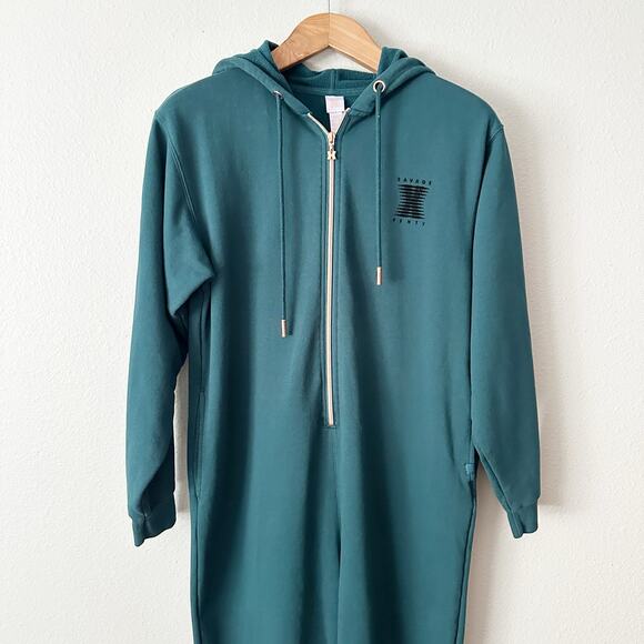 Savage x Fenty Forever SavageShowgirl Hooded Jumpsuit HunterGreen size medium - Picture 4 of 13